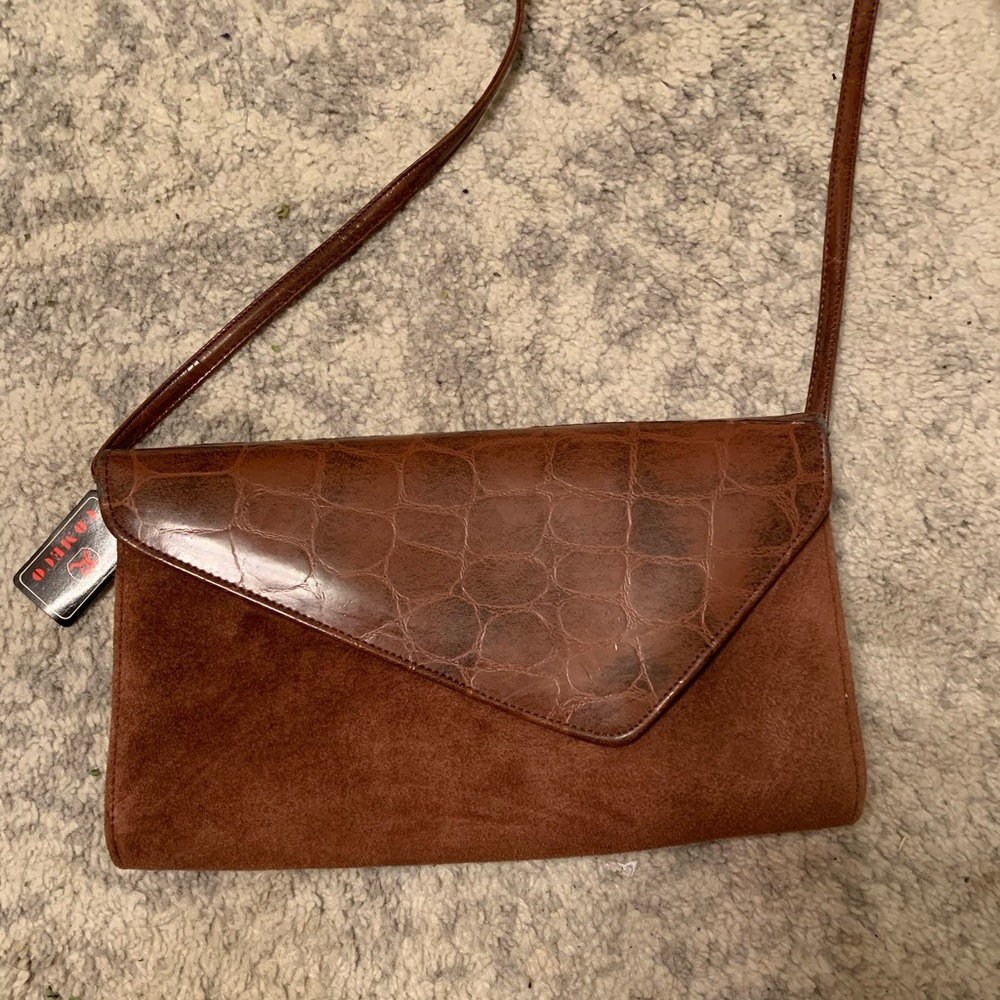 Genuine Suede Leather Comeco Shoulder Bag NWT!